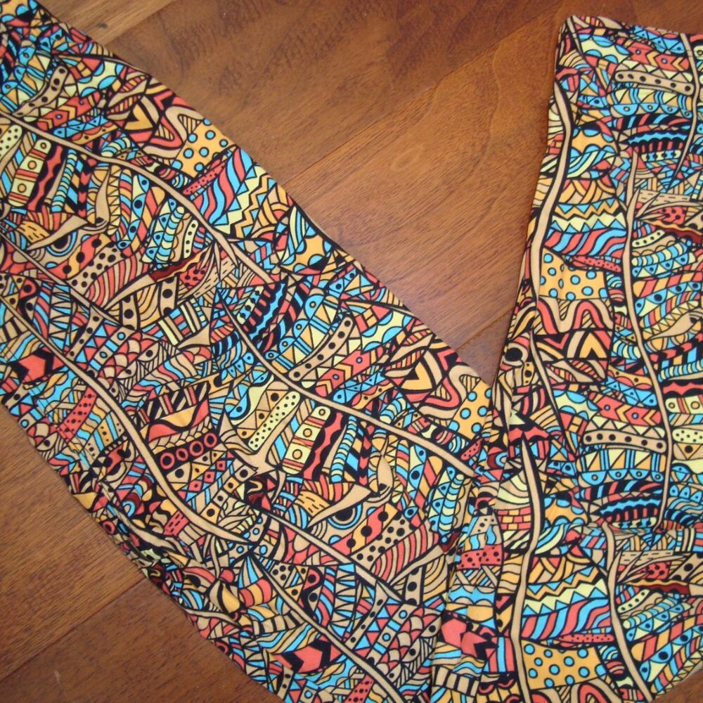 NWT Agnes & Dora Leggings Gold Multicolor sz S/M